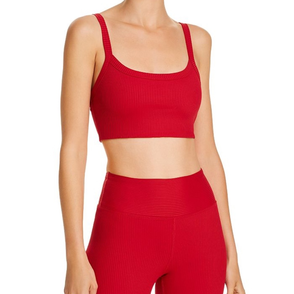 Year of ours red ribbed sports bra size medium